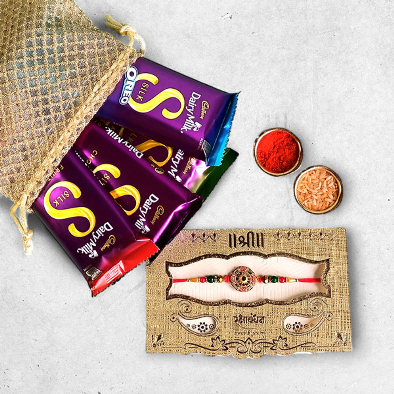 Special Rakhi Card with Sweet Delights