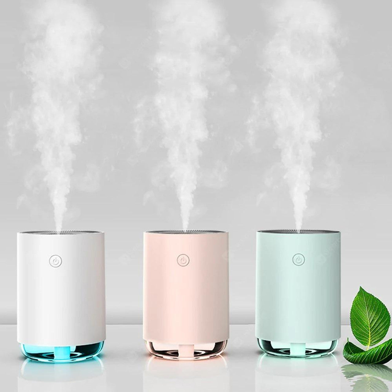 MJ-1 Peachy Pink Portable Humidifier – 220ml with Light