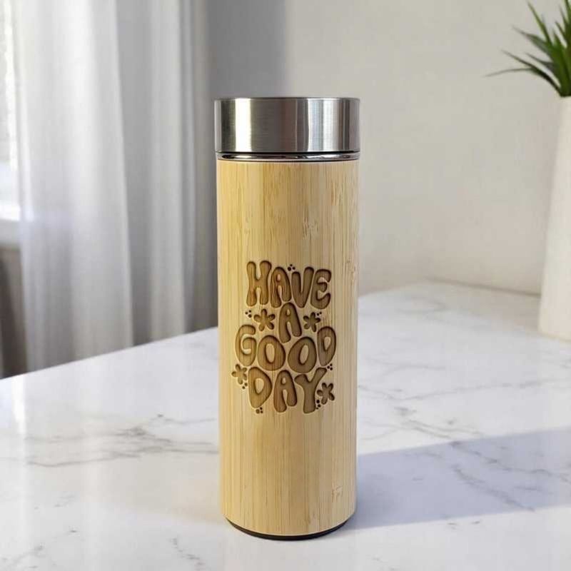 Good Day Themed Bamboo Bottle -450ml