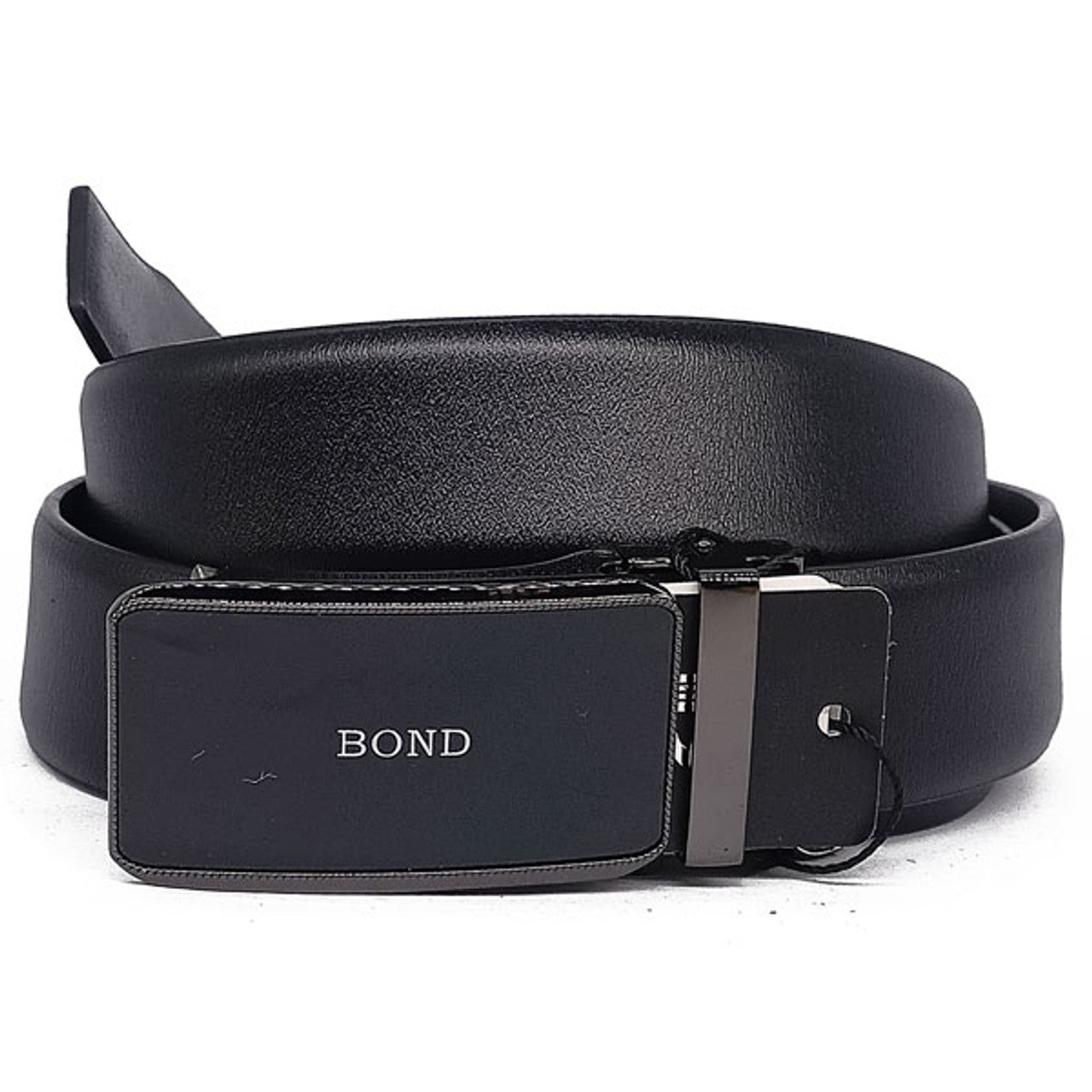 Black Auto-Lock Leather Belt for Men