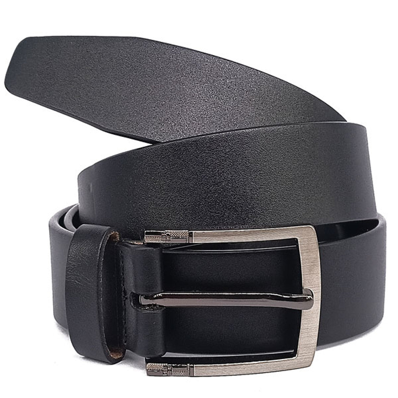Black Leather Men's Belt