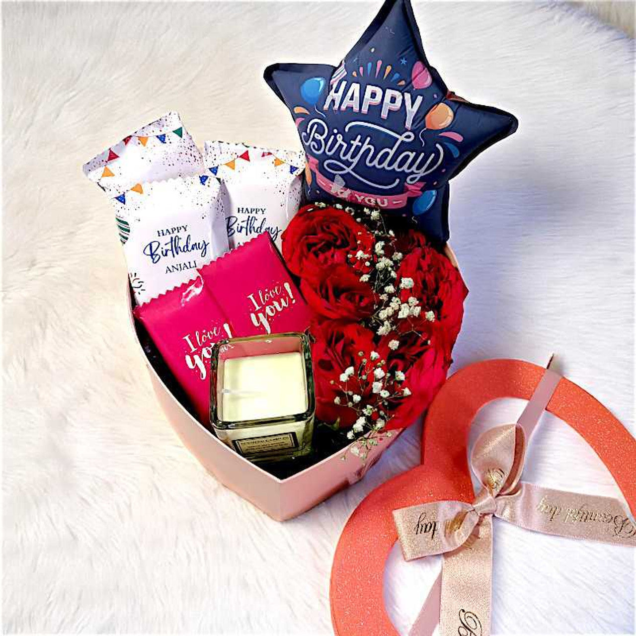 Candlelight & Chocolate Surprise For Birthday Set