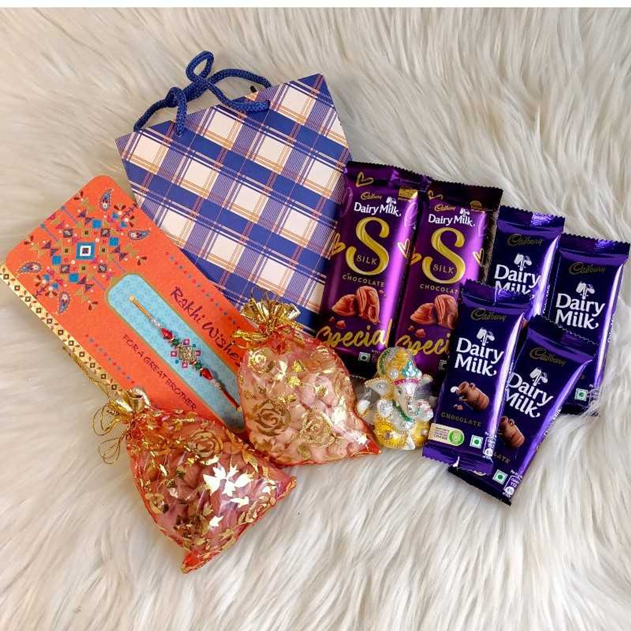 Ganesh Rakhi Gift with Chocolates & Nuts