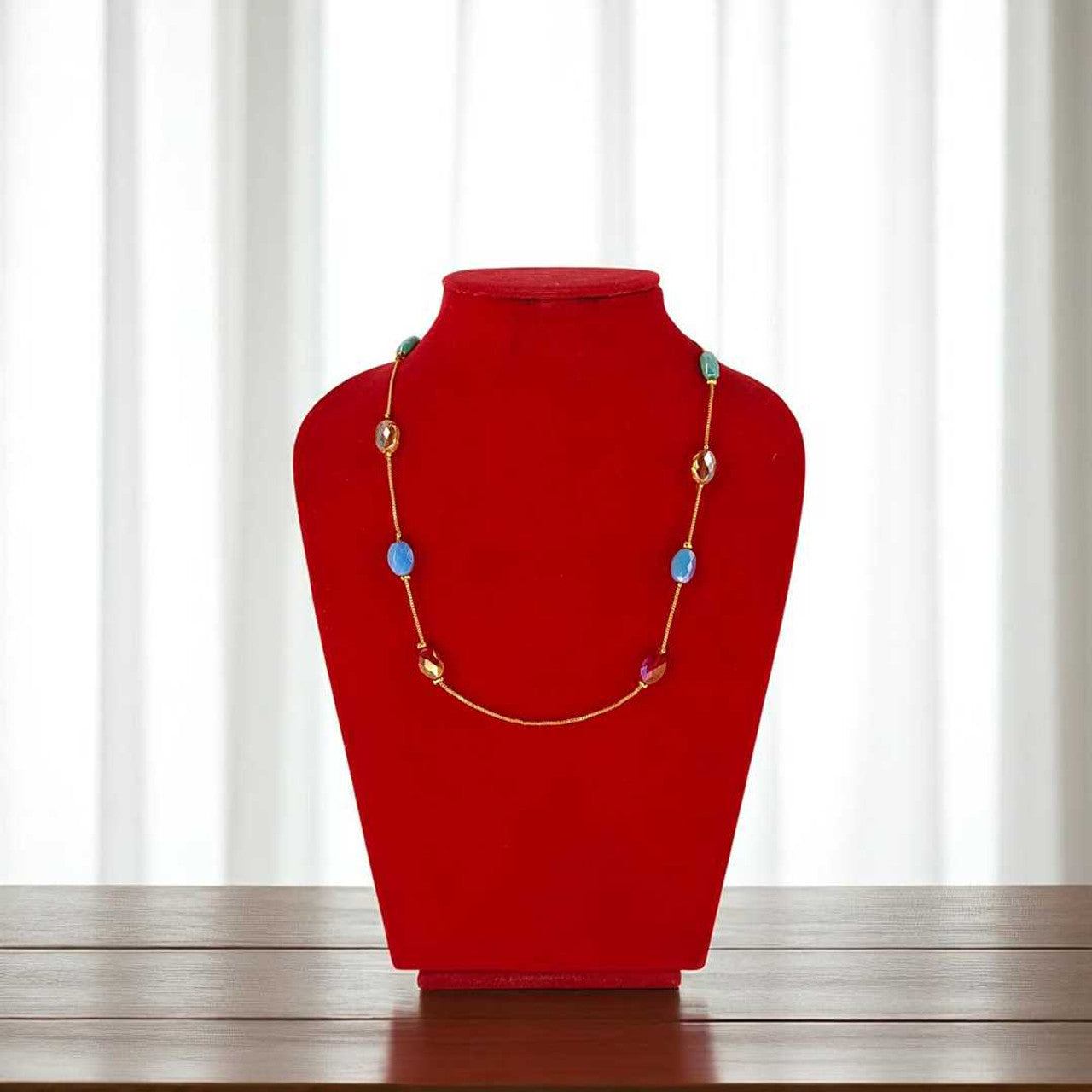 Gold Pendant – Multicolored Stones