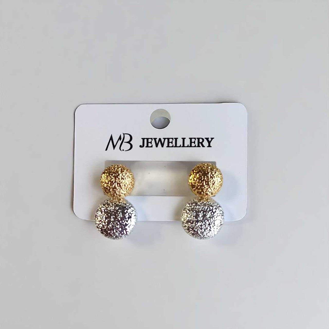 Gold & Silver Round Studs(Dual Tone)