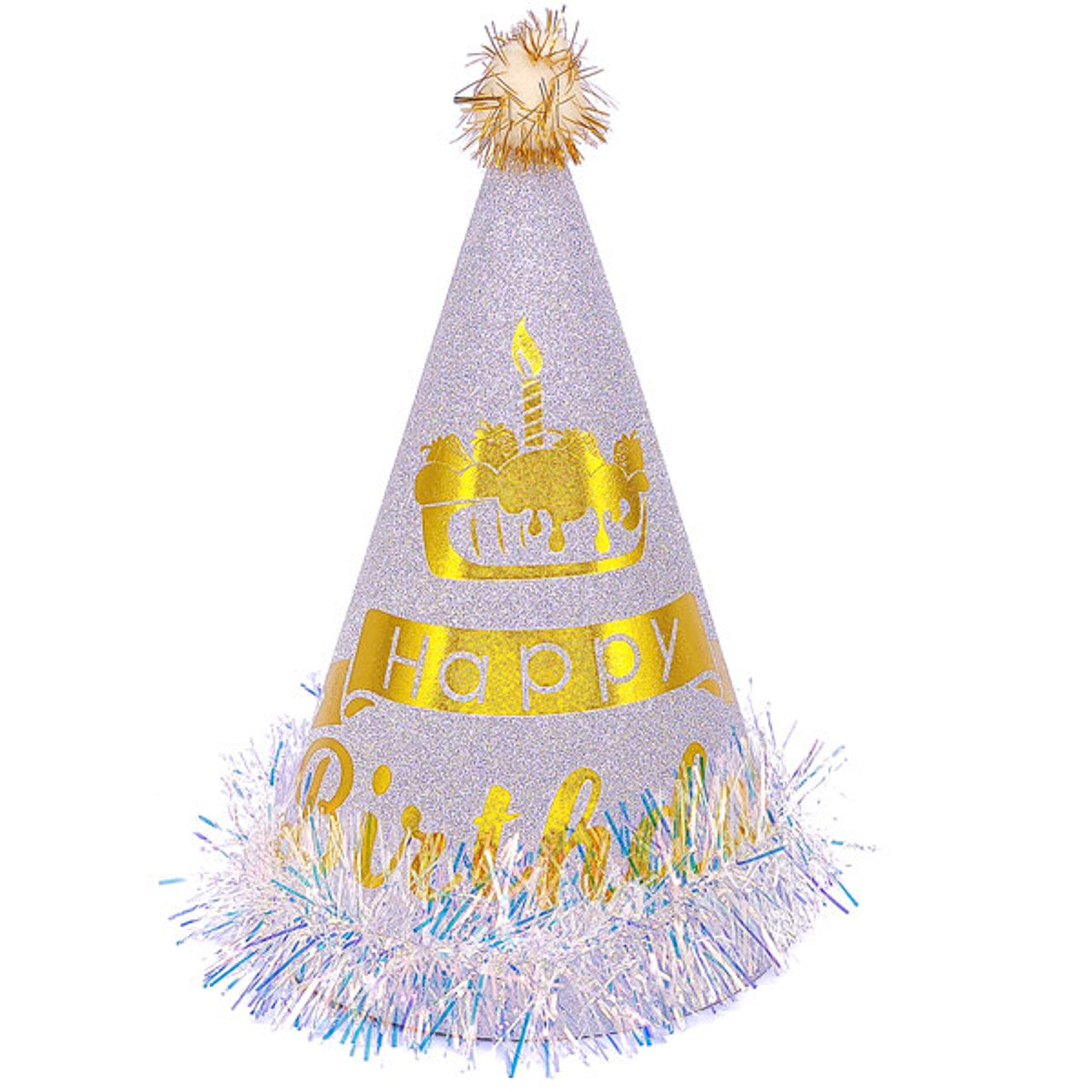Birthday Hat with Shiny Silver Sprinkled for Kids