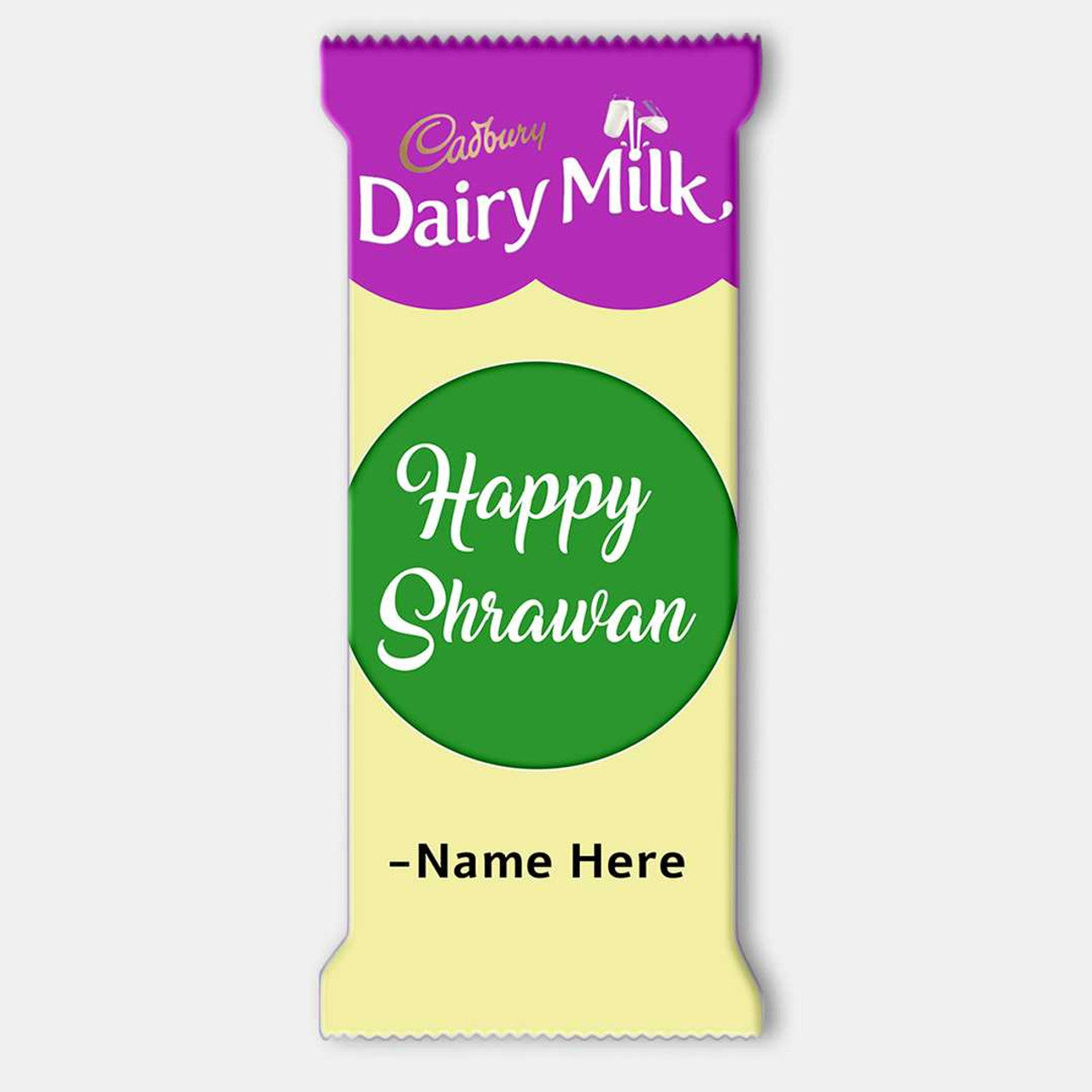 Happy Shrawan Chocolate Wrapper For Cadbury Dairy Milk Silk 58g