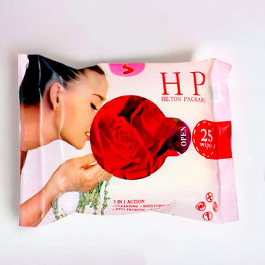 Hilton Packard Rose Facial Wipes – 25 pcs