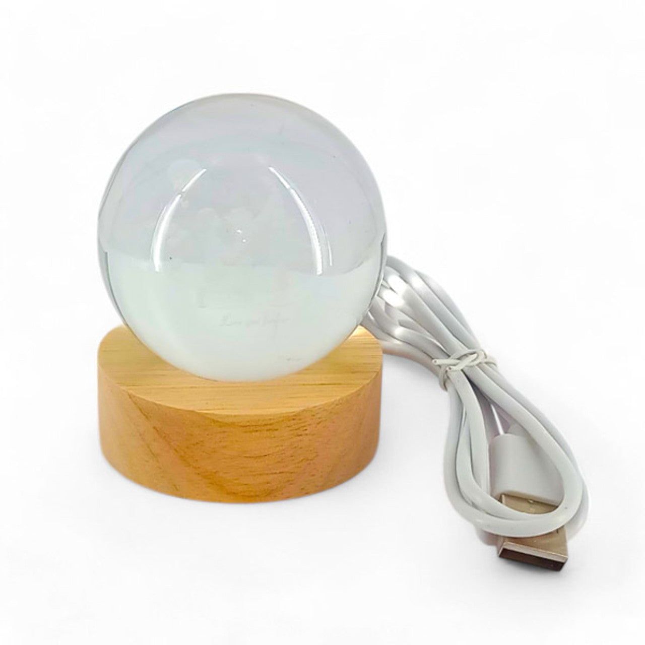 LED Crystal Lamp – Snowy Heart