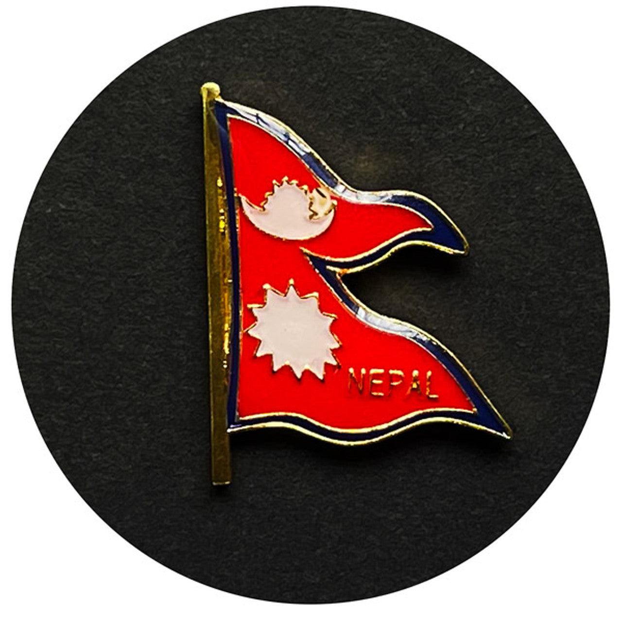 Stylish Nepali Flag Lapel Brooch