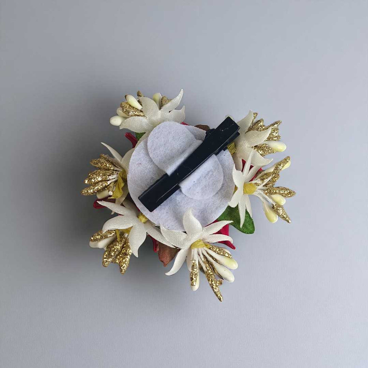 Red Rose Hair Clip 3.5"