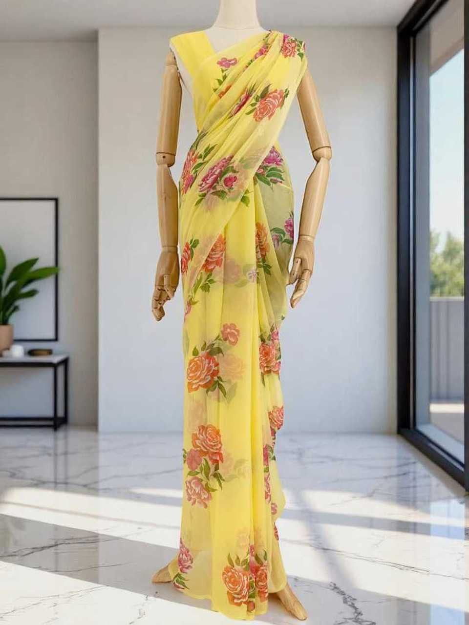 Shrawan Gift with Yellow Saree & Accessories