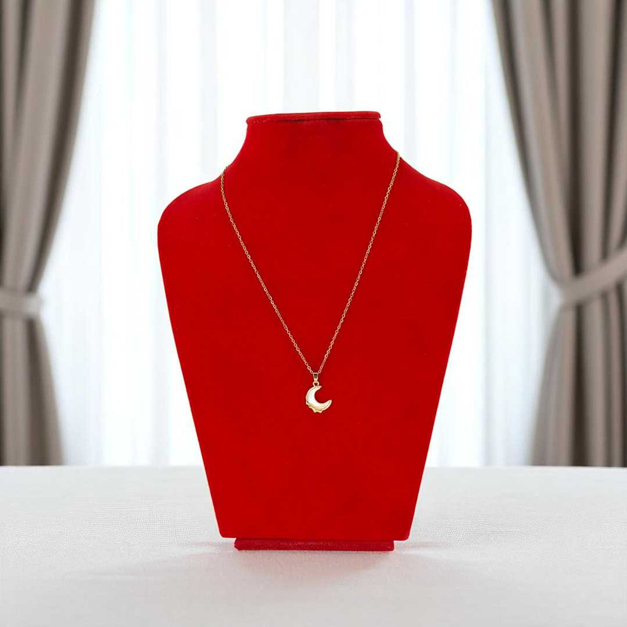 Golden Pendant – Half-Moon Design