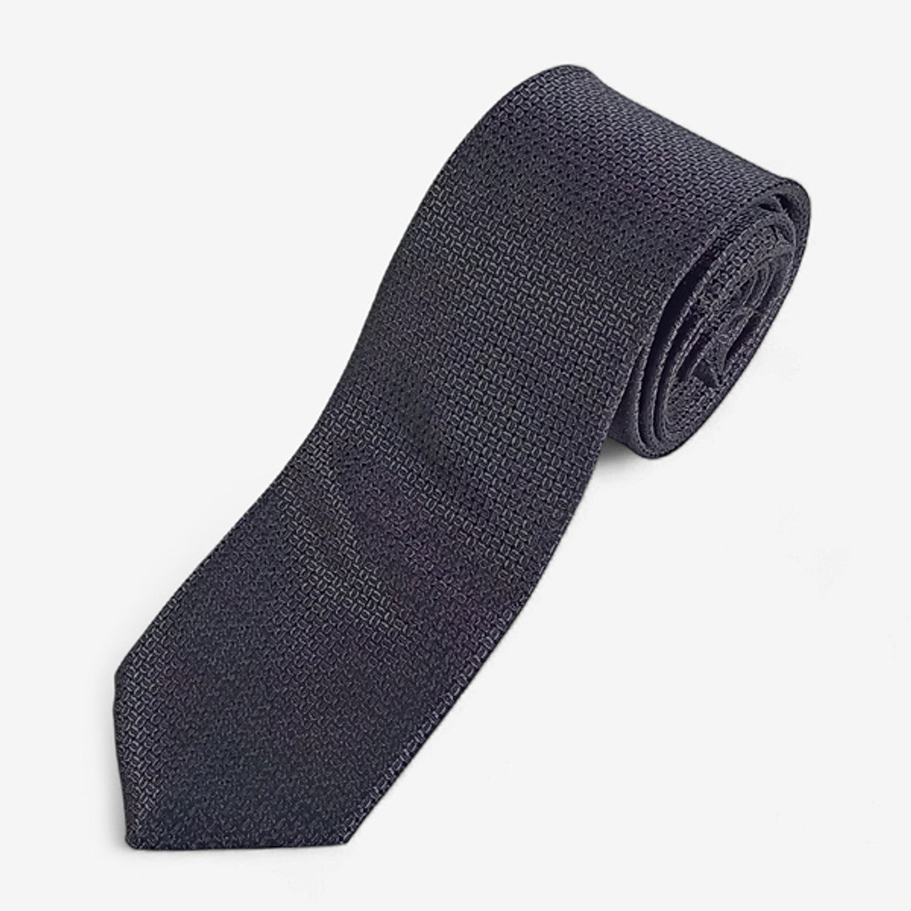 Grey Tie with Black Dots
