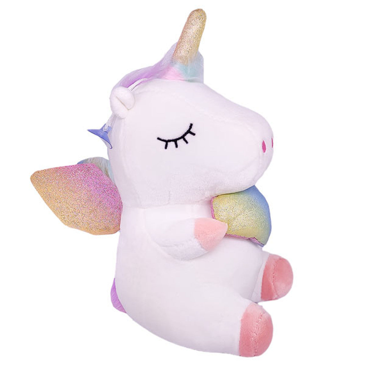 White Stuffed Unicorn Toy 10"