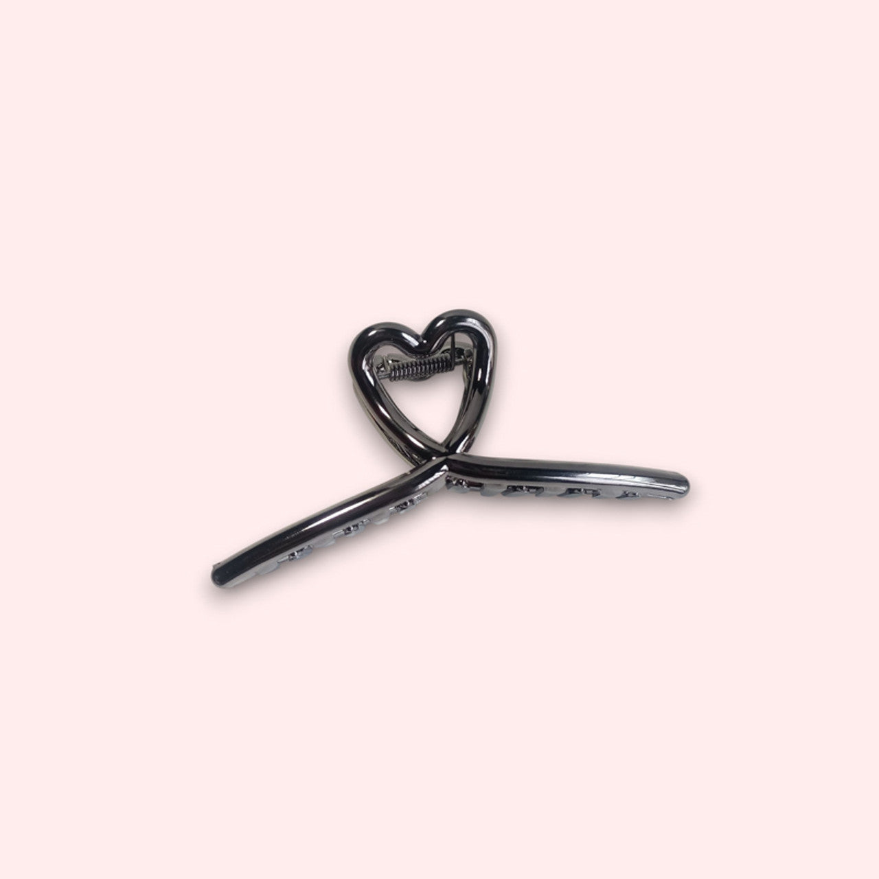Heart Shaped Hair Clip-Grey