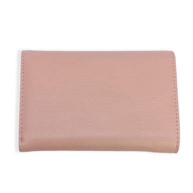 Salmon Pink PU Leather Hand Purse For Ladies