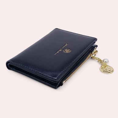 Black PU Bifold Mini Wallet For Women