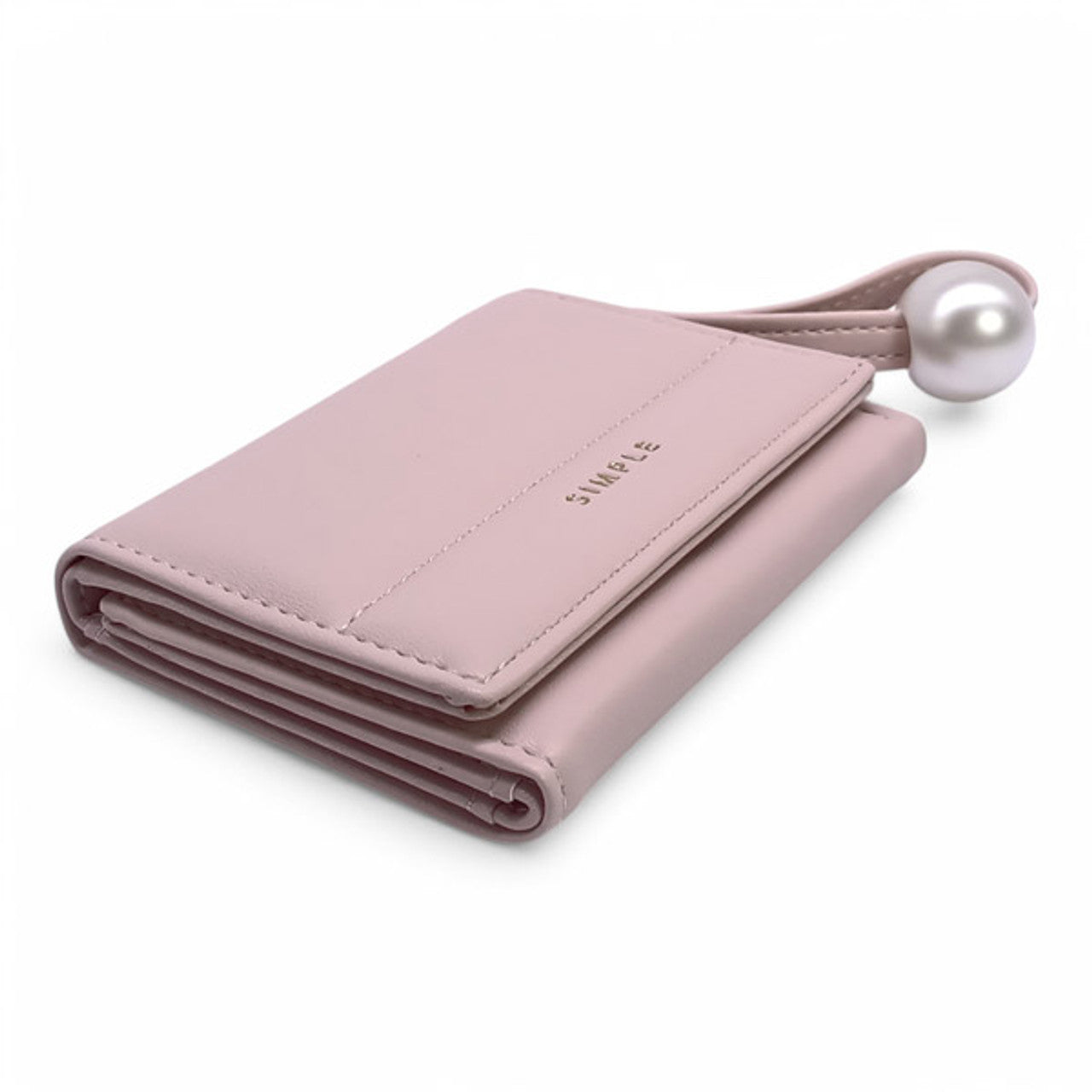 Pearl Strap Trifold Wallet For Women