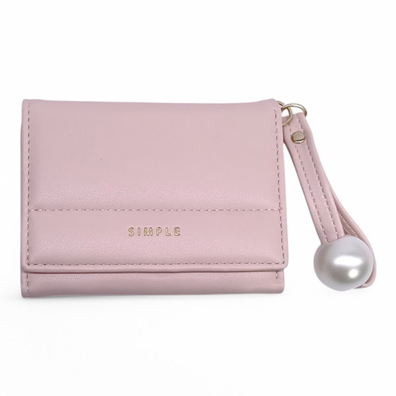 Pearl Strap Trifold Wallet For Women