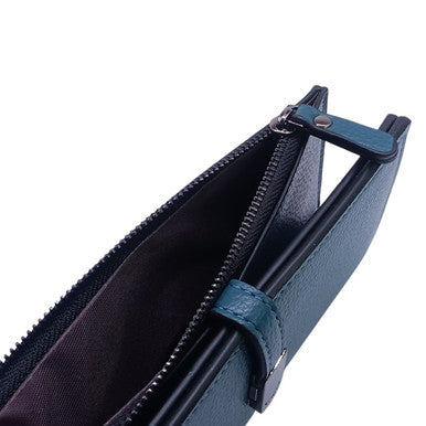 Blue Green Luxury Slim PU Purse For Ladies