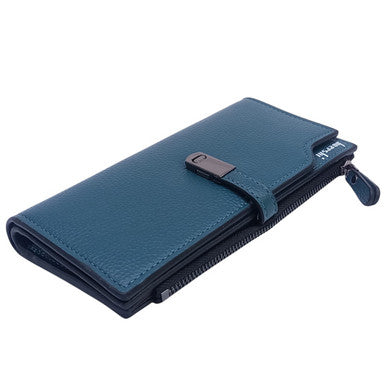 Blue Green Luxury Slim PU Purse For Ladies