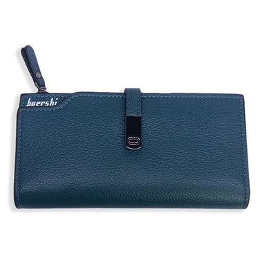 Blue Green Luxury Slim PU Purse For Ladies