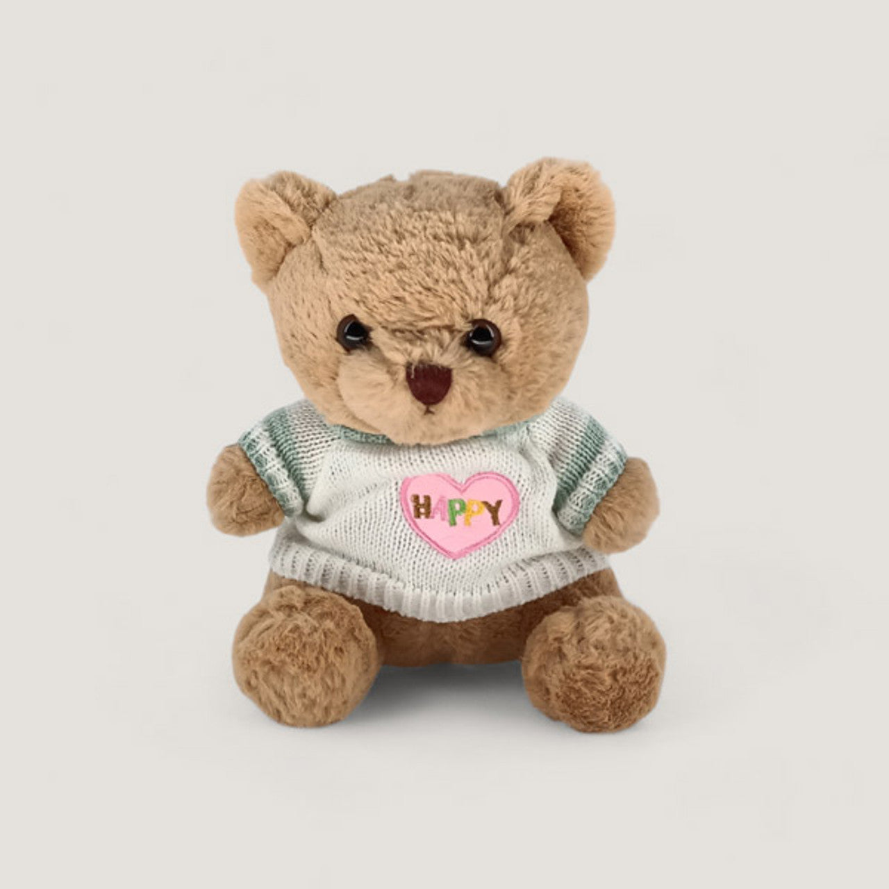 Brown Teddy Bear in Cheerful T-Shirt - 9 Inches