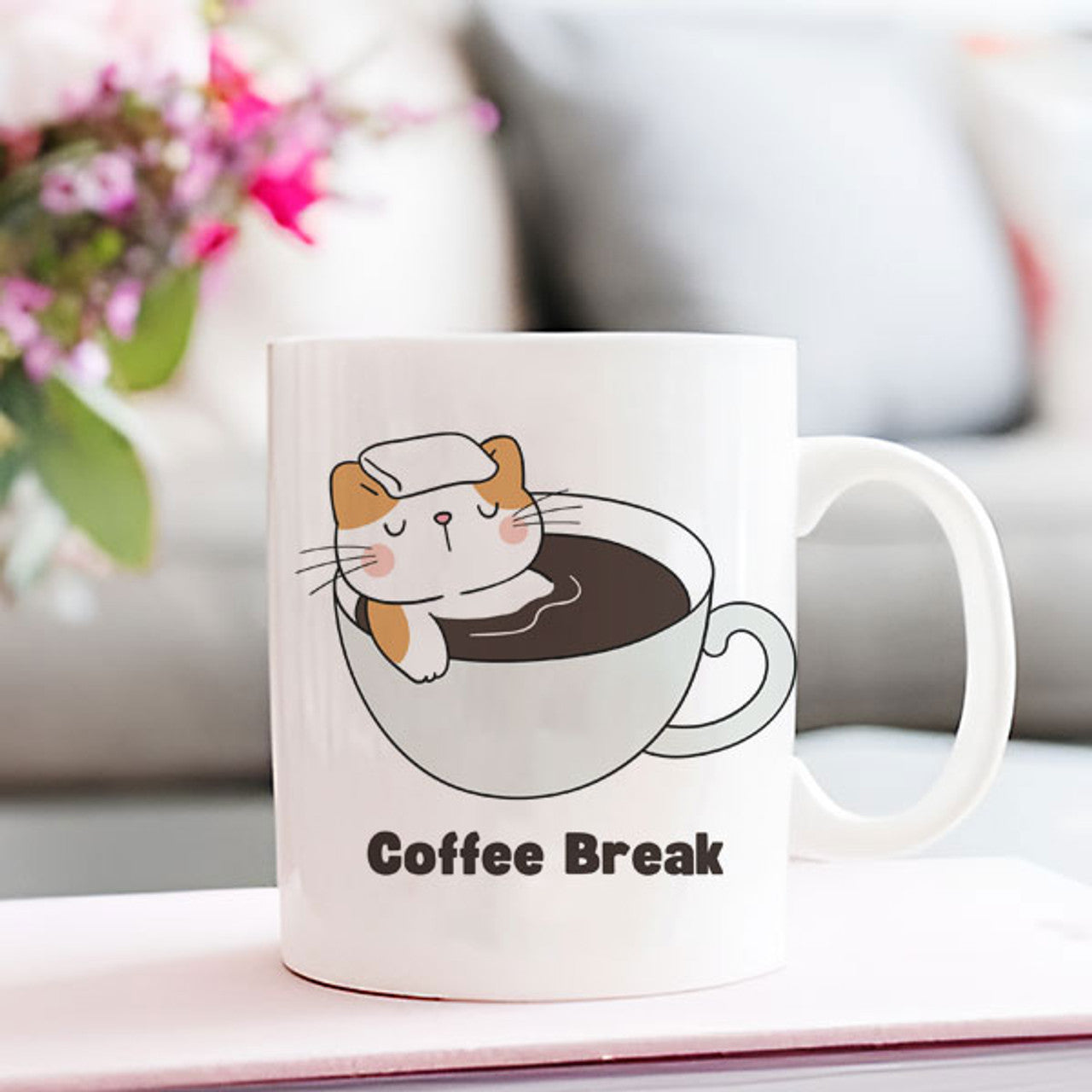 Cute Cat Coffee Ceramic Mug