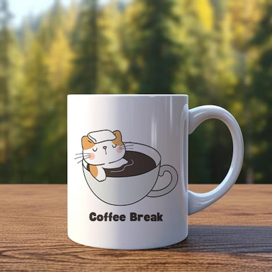 Cute Cat Coffee Ceramic Mug