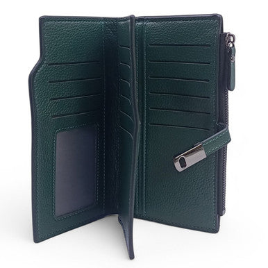 Stylish Green Bi-Fold PU For Ladies