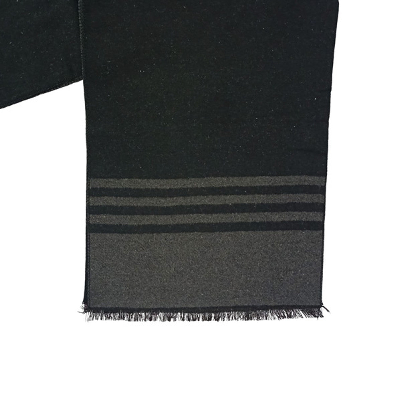Simple Black & Grey Cashmere Scarf For Men