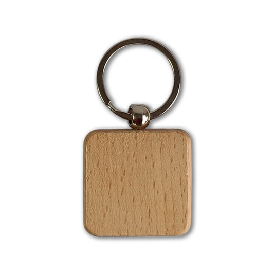 Laser Engraved Puppy Wooden Keyring