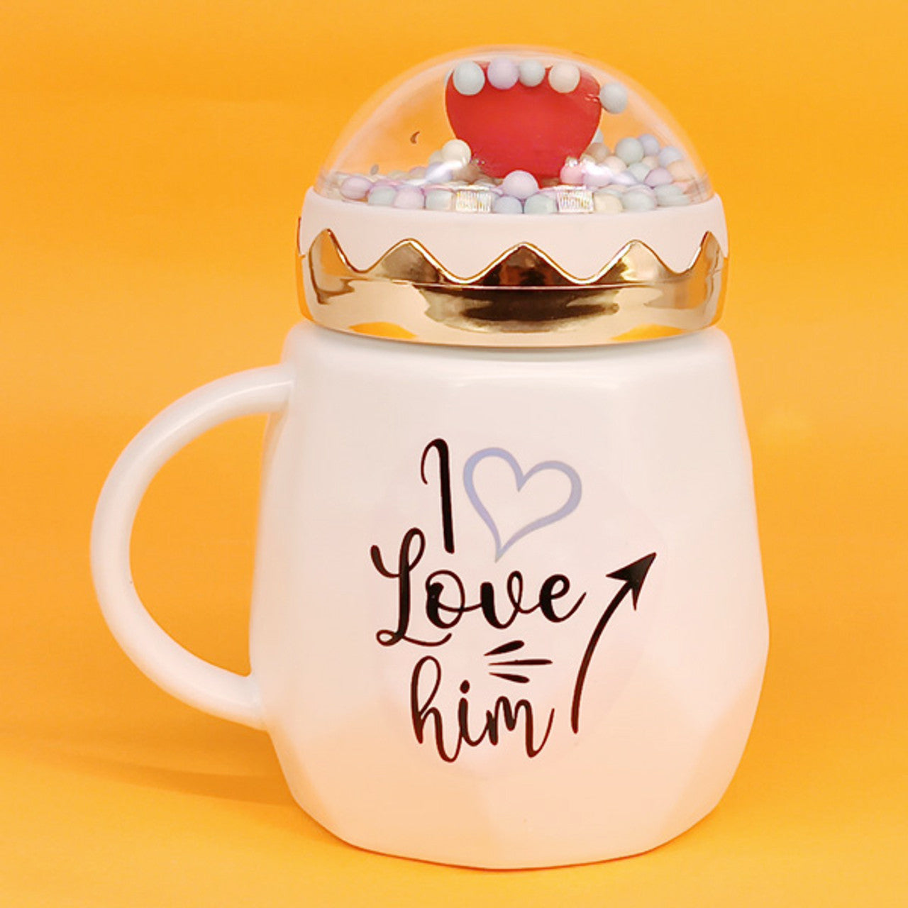 White Ceramic Mug – I Love Him