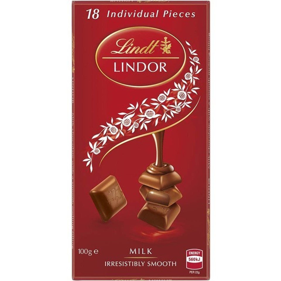 Lindt Lindor Milk Swiss Chocolate 100g (18 Individual Pieces) - GiftstoNepal.com | GTN