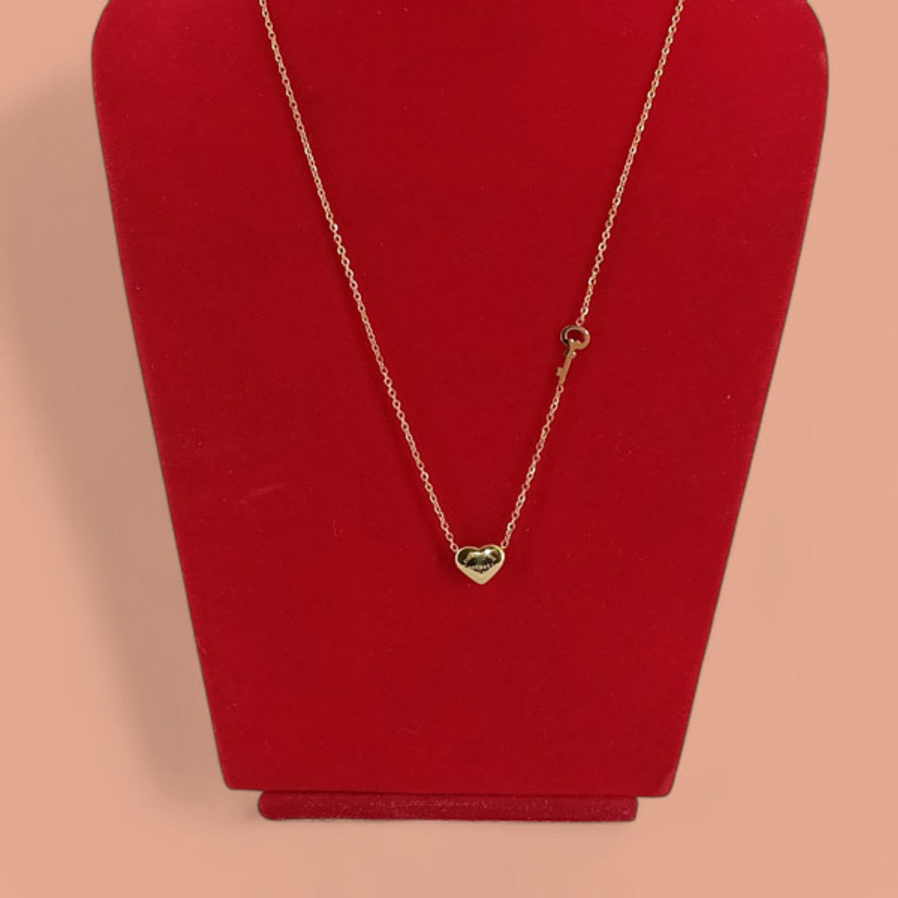 Heart-Key Pendant Necklace