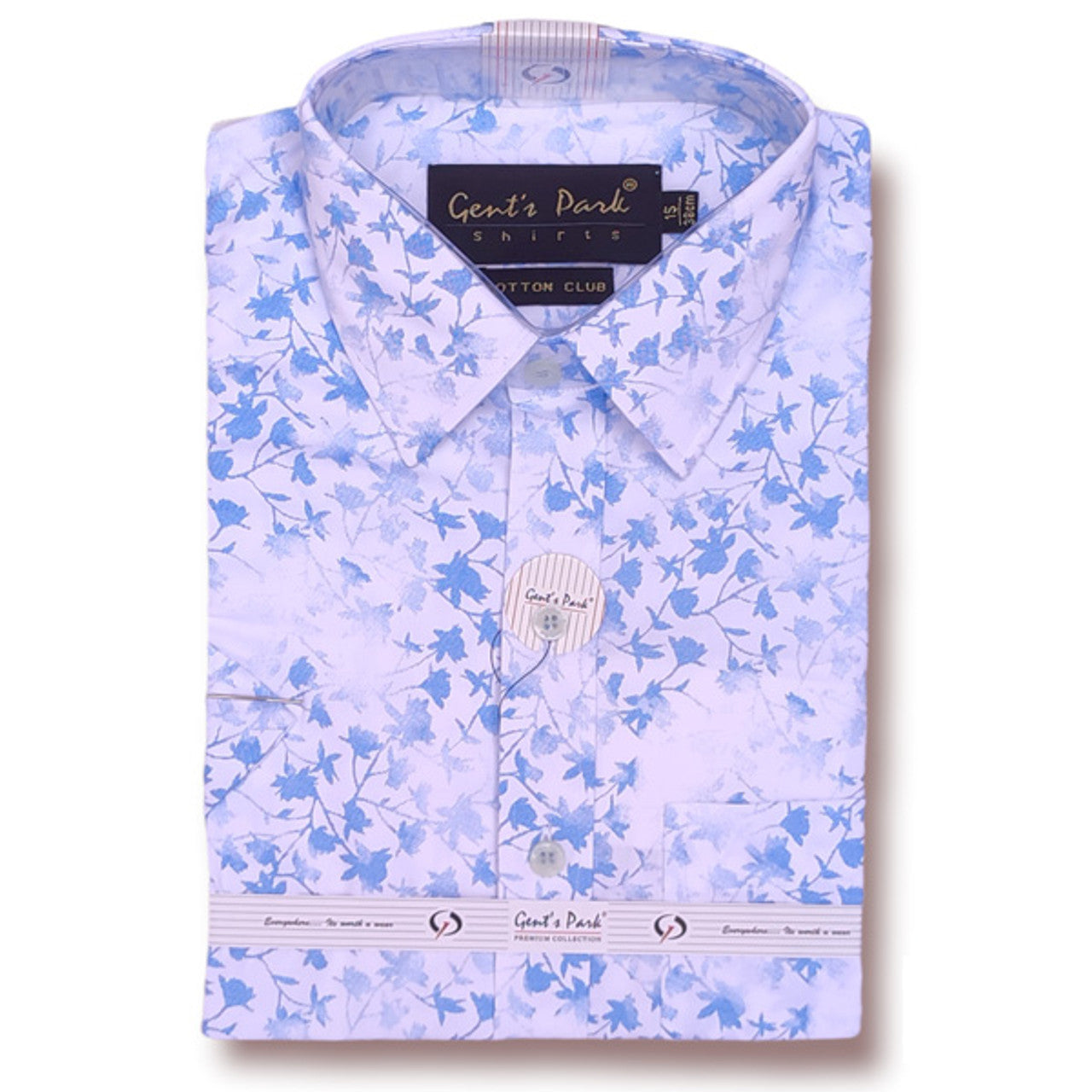 Men’s Floral Printed White Shirt