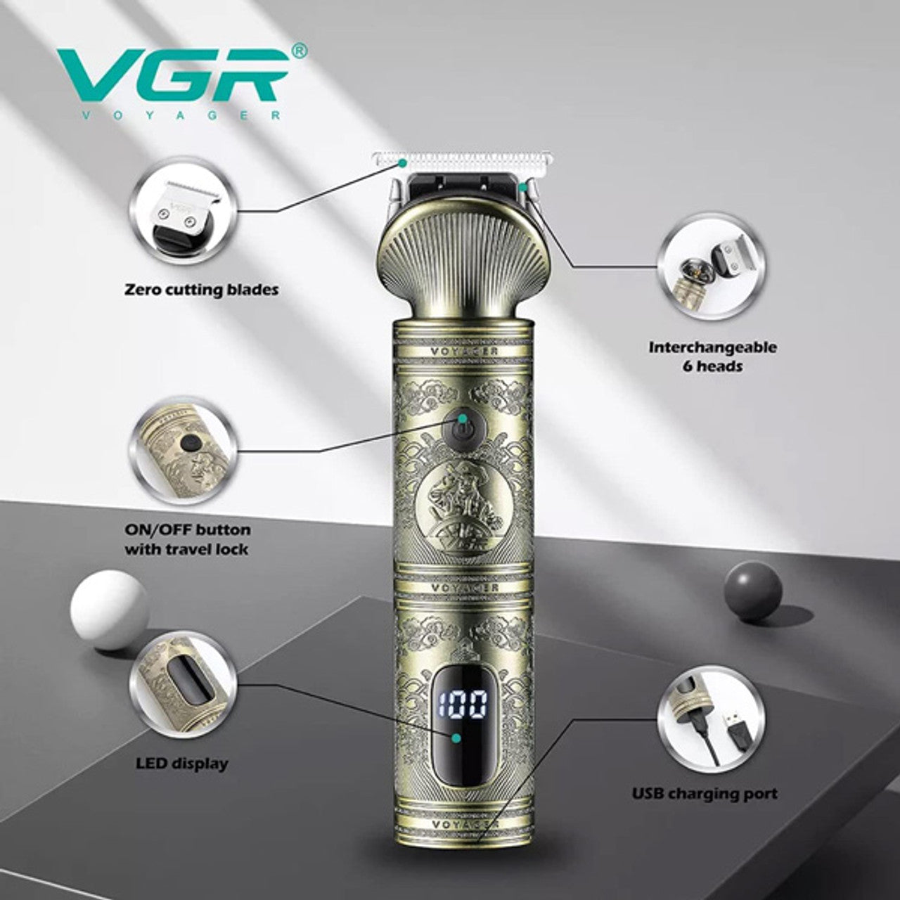 VGR Men’s 6-in-1 Grooming Tool