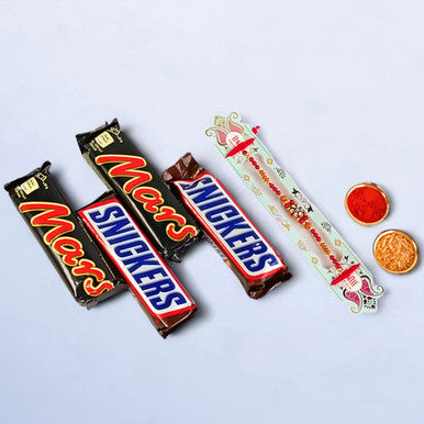 Elegance Rakhi with Chocolates for Brother In Pouch