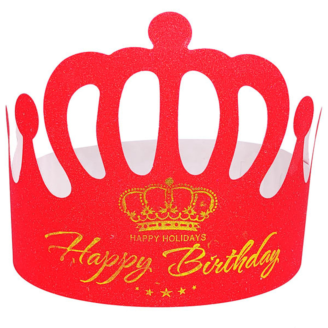 Red Glittery Birthday Party Paper Hat