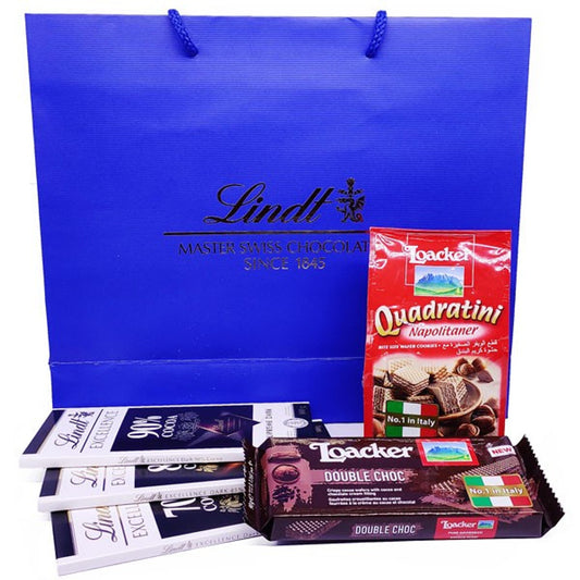 Lindt Excellence Dark Chocolate With Loacker Wafers in Bag