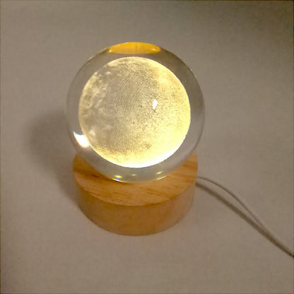 Crystal Ball Moon LED Lamp