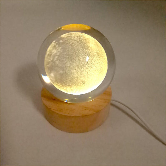 Crystal Ball Moon LED Lamp