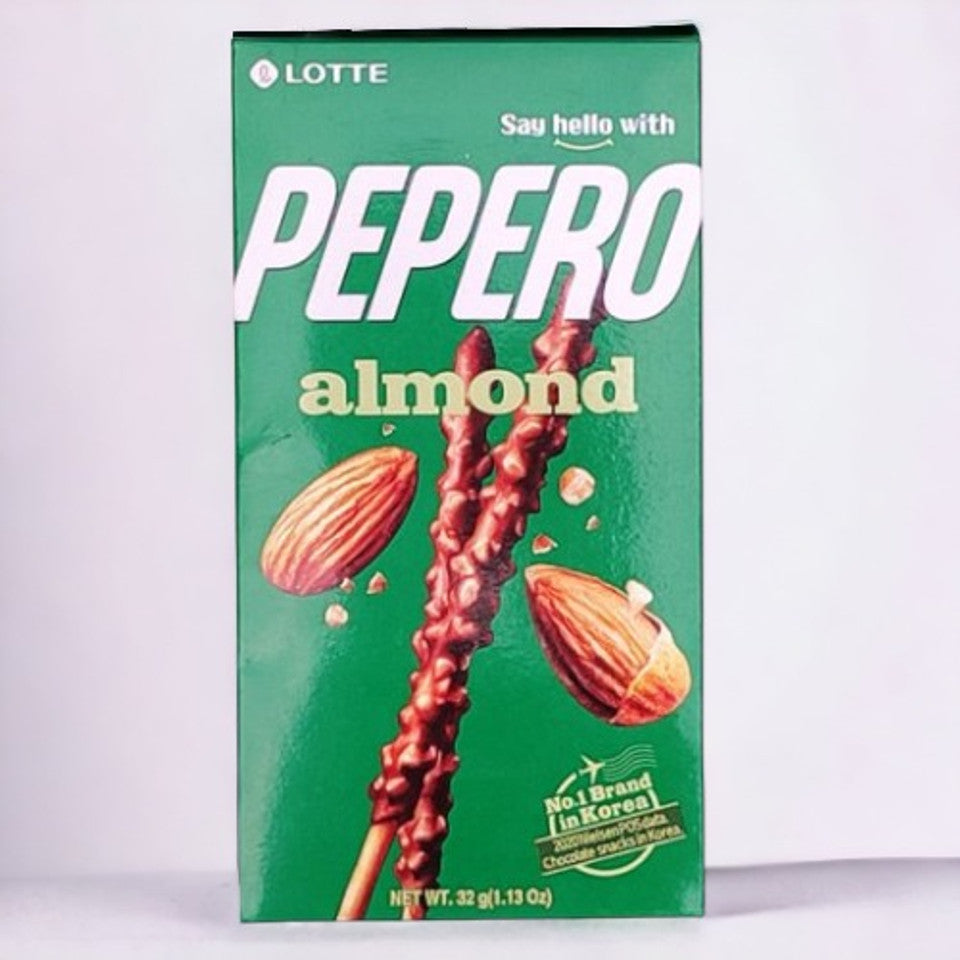 Lotte Pepero Almond Chocolate Biscuit Sticks ( 32g)