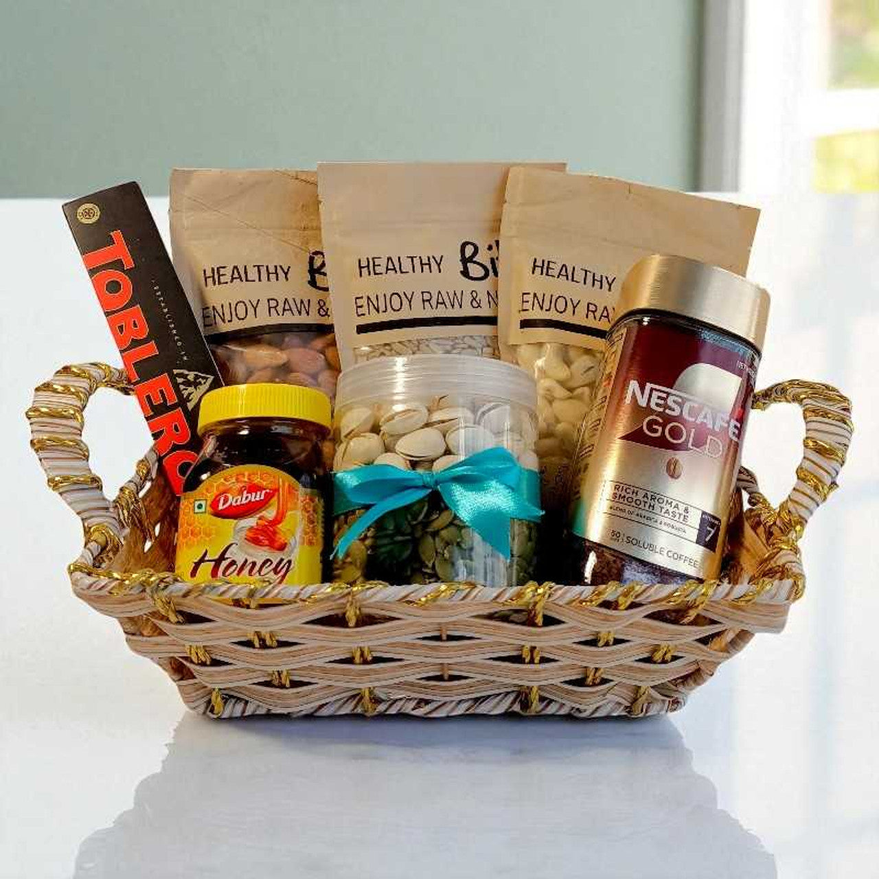 Premium Snack Basket With Dry Nuts & Gourmet
