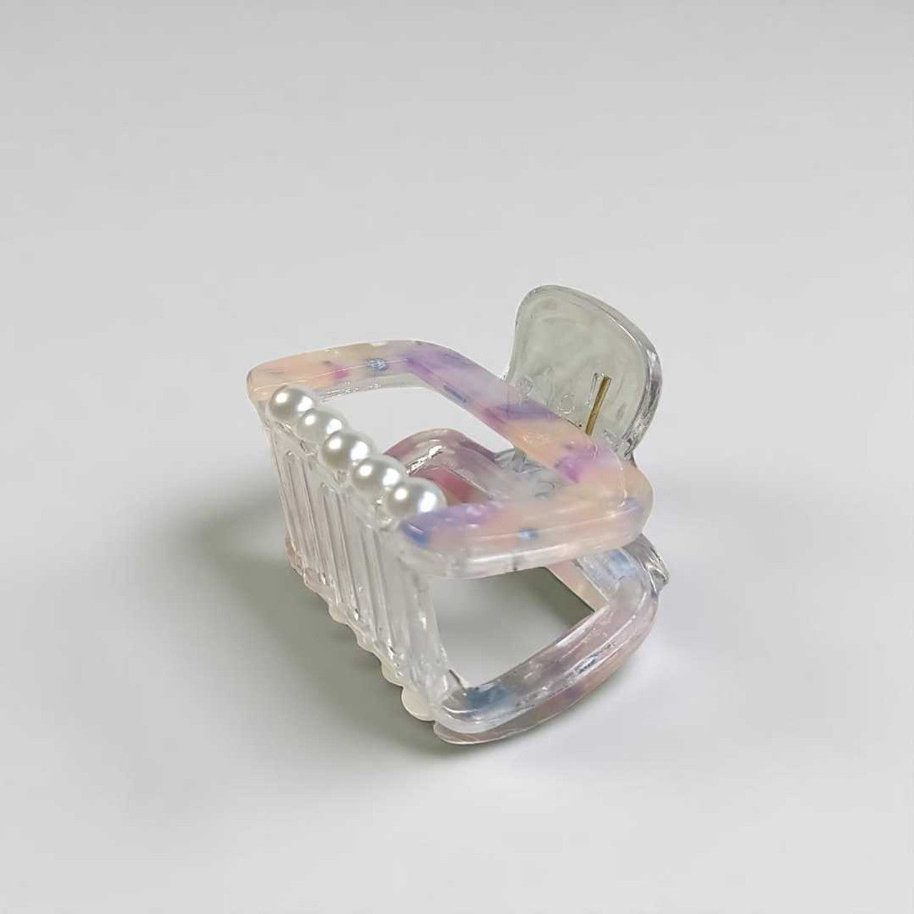 Purple & Pink  Hair Clip with Pearl