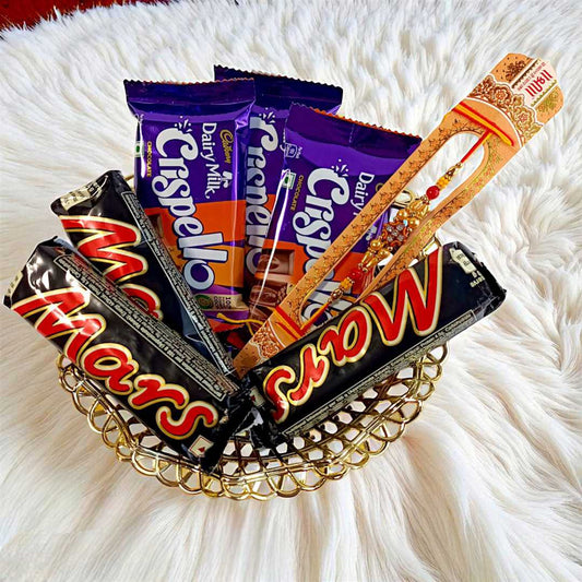 Rakhi with Assorted Chocolates for Brother