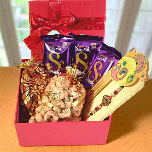 Rakhi Gift Box with Dry Nuts & Chocolates