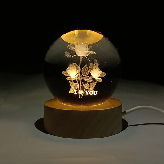 Triple Roses LED Love Lamp