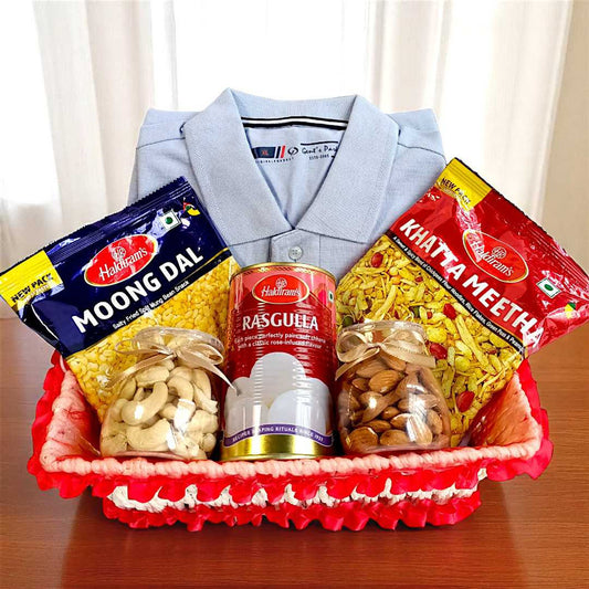 Snacks & T-Shirt(XXL) With Dry Nuts Gift Set